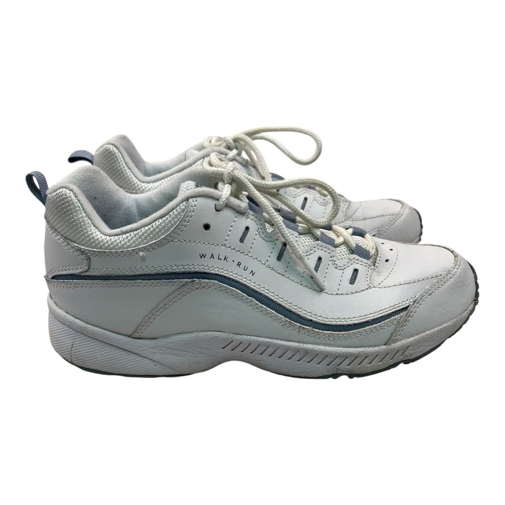 Easy Spirit E87ROADRUN White Leather Lace Up Walking Shoes Women's 8.5 M‎